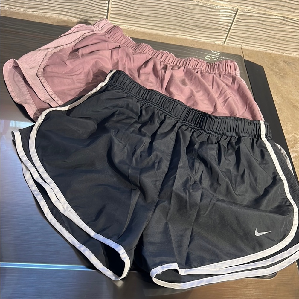 Nike Women's Black and Pink Shorts
